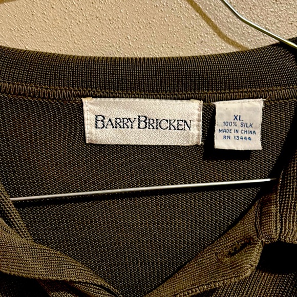 BARRY BRICKEN 100% silk men’s cardigan, size Extra Large. - Picture 3 of 3